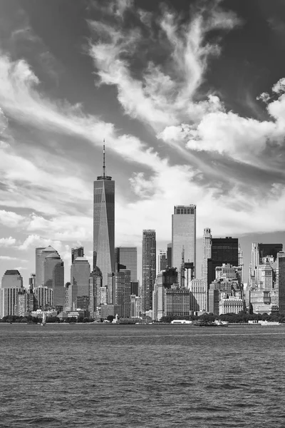 Black White New York City Skyline Usa — Stock Photo, Image