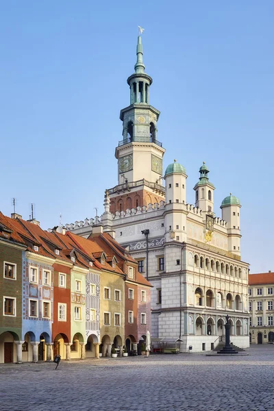 Poznan City Old Market Square All Alba Polonia — Foto Stock