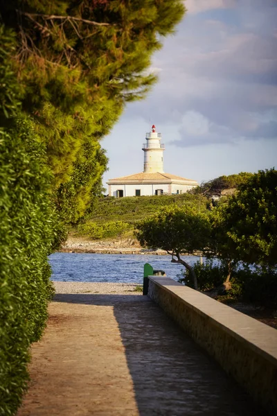 Faro Alcanada Faro Alcanada Atardecer Mallorca España — Foto de Stock