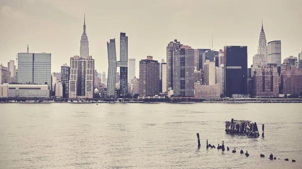 New York City Skyline Fargefarget Bilde Usa – stockfoto