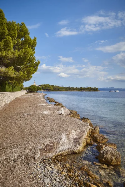 Playa Alcanada Cerca Port Alcudia Costa Norte Mallorca España — Foto de Stock