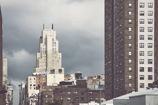 New York City Oude Gebouwen Kleur Gestemde Foto Verenigde Staten — Stockfoto