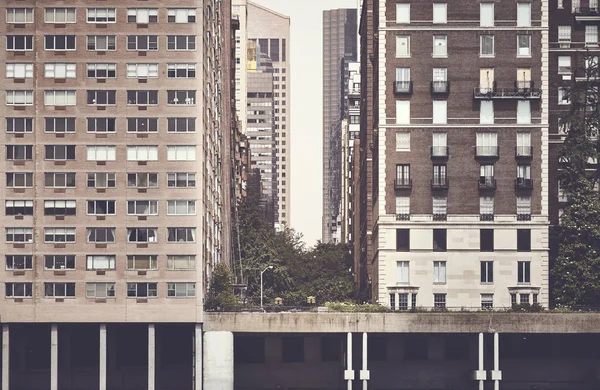 Urban Canyon New York City Retro Color Toned Picture Usa — Stock Photo, Image