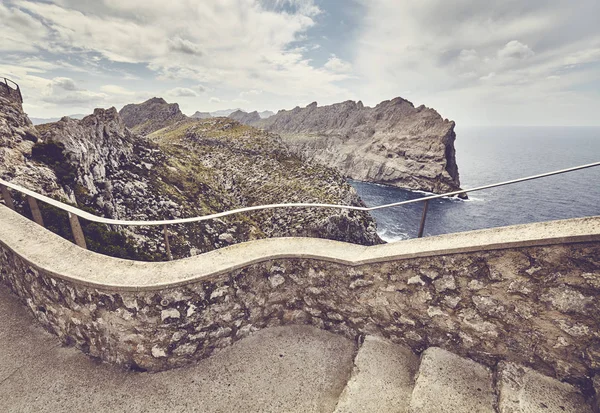 Scale Punto Vista Formentor Cape Foto Colori Messa Fuoco Selettiva — Foto Stock