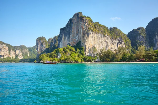 Railay Beach Prowincji Krabi Słoneczny Poranek Tajlandia — Zdjęcie stockowe