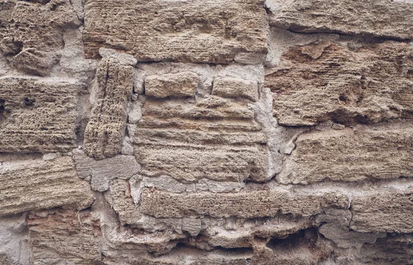 Старая Каменная Кирпичная Стена Текстура Фон — стоковое фото
