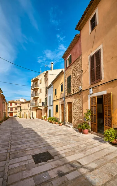Lege Straat Oude Stad Van Alcudia Mallorca Spanje — Stockfoto