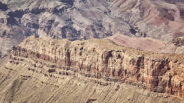 Panoramik manzaralı büyük Kanyon kaya oluşumları, ABD. — Stok fotoğraf