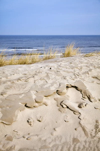 Dune with sea and blue sky in background. — Stock Photo, Image