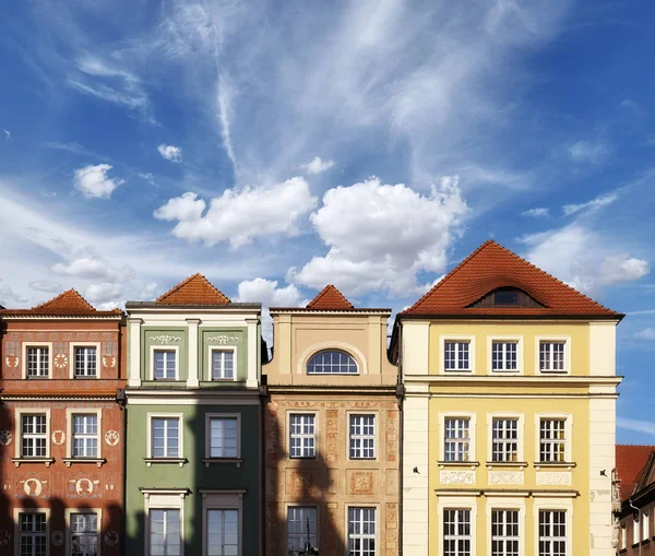 Posen Altstadt bunte Häuser, Polen. — Stockfoto