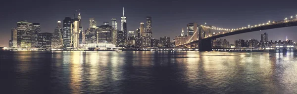 Vista panorámica del horizonte de la ciudad de Nueva York, Estados Unidos . — Foto de Stock