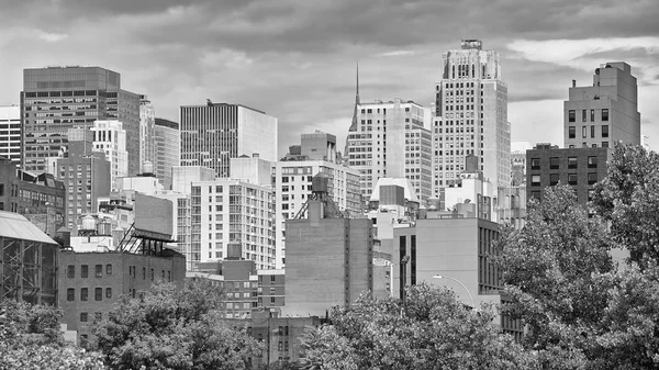 Photo en noir et blanc de New York City skyline, États-Unis — Photo