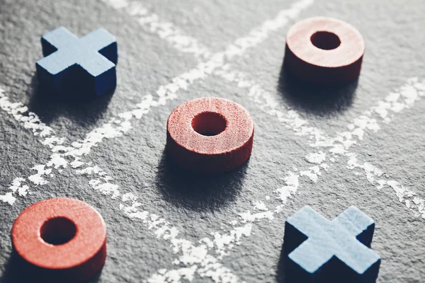 Close up picture of noughts and crosses. — Stock Photo, Image