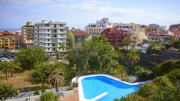 Vista general del Puerto de la Cruz centro, Tenerife, España . — Foto de Stock