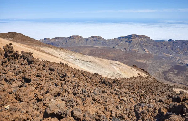 Hora Teide vulkanická krajina, Tenerife, Španělsko. — Stock fotografie