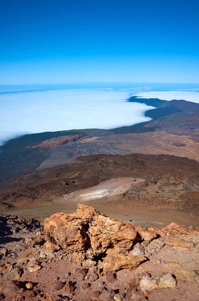 Pohled z summitu Mount Teide, Tenerife, Španělsko. — Stock fotografie