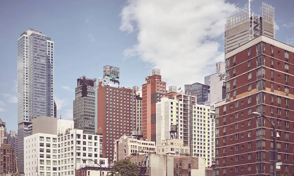New York City stadsgezicht, kleur toning toegepast, Verenigde Staten — Stockfoto