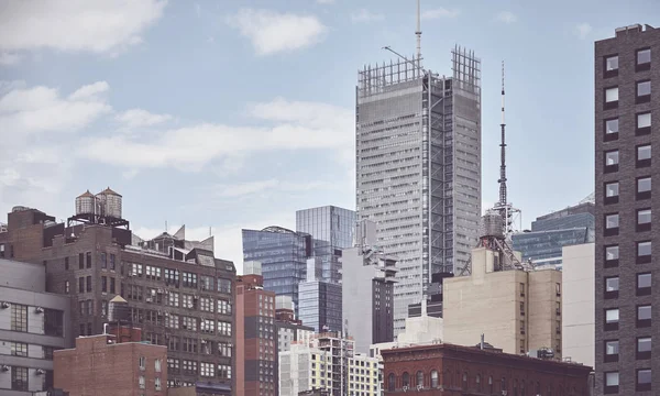 New York City Cityscape, zastosowane tonowanie kolorów, USA — Zdjęcie stockowe