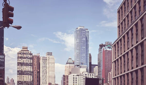 뉴욕 의 도시 경관, 미국의 빈티지 양식에 일치시키는 사진. — 스톡 사진