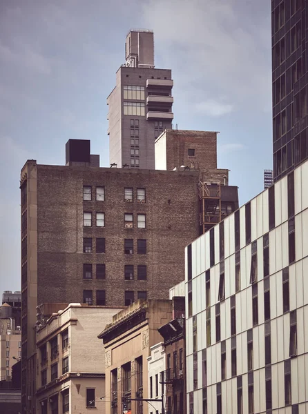 Imagem estilizada vintage da arquitetura da cidade de Nova York, EUA . — Fotografia de Stock