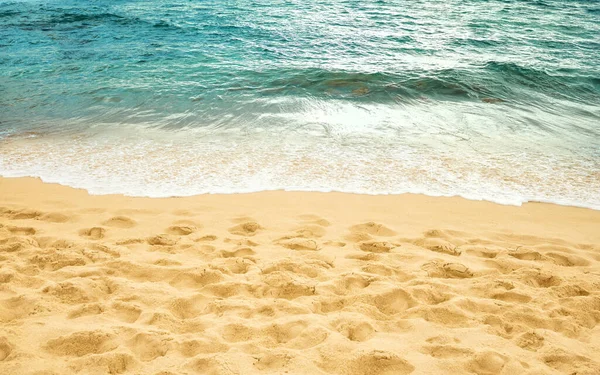 Піщаний Пляж Край Океану Літній Фон — стокове фото
