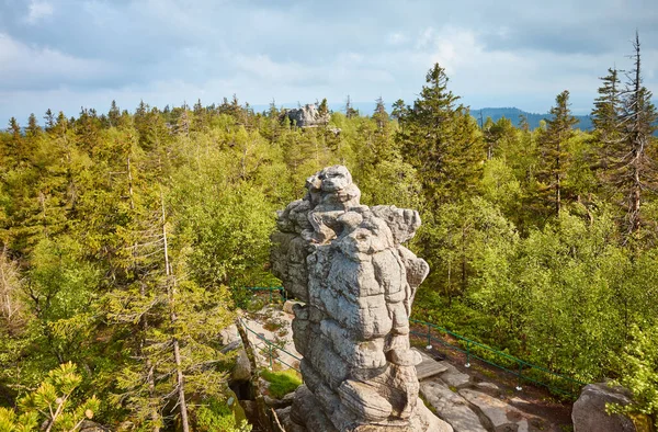 Rock Formations Szczeliniec Wielki Stolowe Mountains National Park Poland — Stock Photo, Image