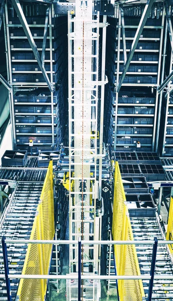 Aufzug Modernen Automatisierten Lager Farbiges Bild — Stockfoto
