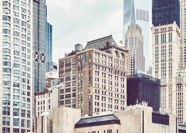 New York City Architecture Color Toning Applied Usa — 스톡 사진