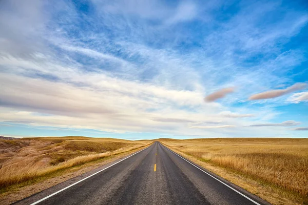 Scenic Road Badlands National Park Sunset Travel Concept Usa — Stock Photo, Image