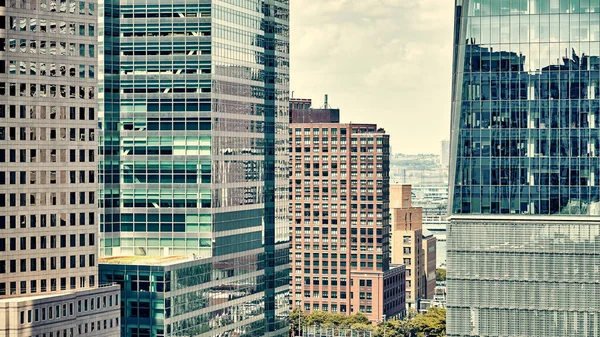 Manhattan Arquitectura Diversa Tonificación Color Aplicada Nueva York — Foto de Stock