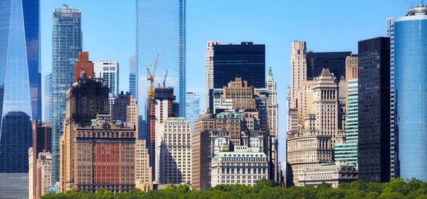 Панорамний Вид Різноманітну Архітектуру Манхеттена Нью Йорк Сша — стокове фото