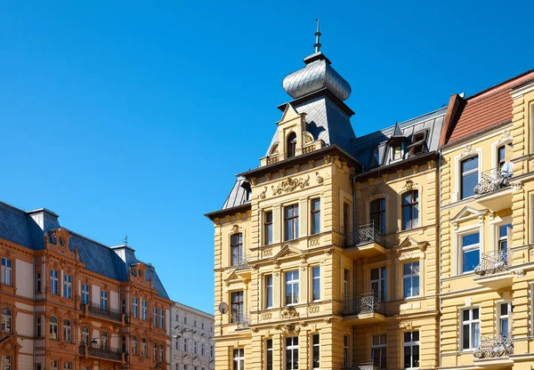 Vecchie Case Campagna Piazza Grunwaldzki Szczecin Polonia — Foto Stock