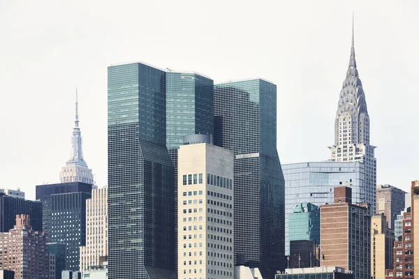Arquitetura Cidade Nova York Foto Tonificada Cores Eua — Fotografia de Stock