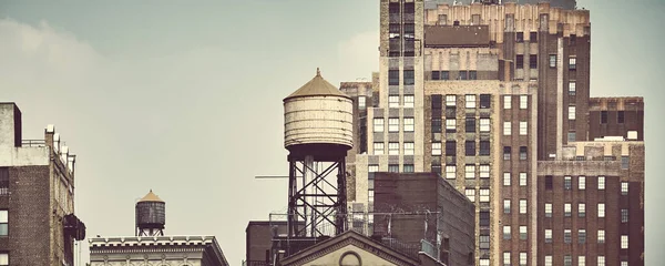 New York City Ancienne Architecture Avec Des Réservoirs Eau Sur — Photo