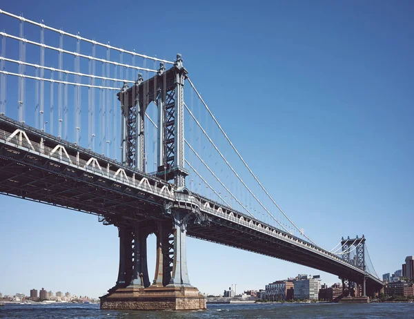 Manhattan Bridge Photo Couleur New York États Unis — Photo