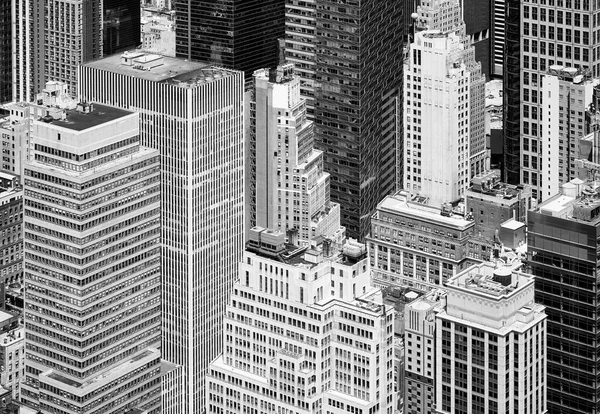 Vue Aérienne Noir Blanc Architecture Diversifiée New York City États — Photo