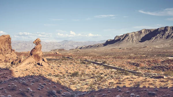 Panoramatický Pohled Údolí Ohně Barevný Odstín Obrazu Nevada Usa — Stock fotografie