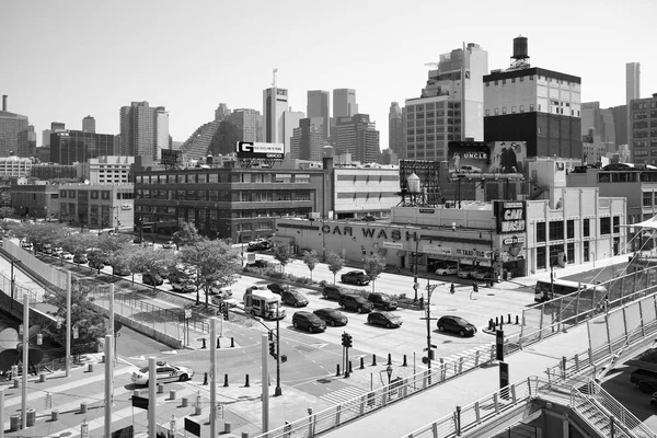 New York Usa August 2015 Black White Picture Manhattan Cityscape — Stock Photo, Image