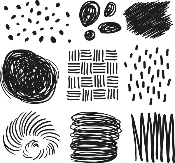 Kolekce Samostatných Izolovaných Abstraktních Elementů Geometrie Množina Doodle Stock Vektory