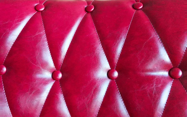 Red Leather Couch Texture Background — Stock Photo, Image