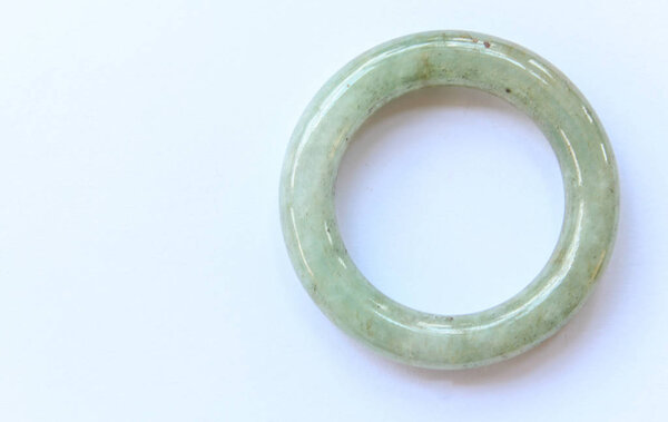 Jade bracelet isolated on white