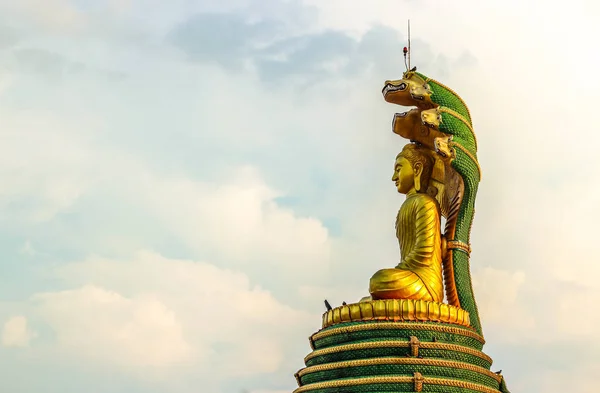 Αγάλματα Του Βούδα Φτιαγμένα Από Χρυσή Πίστη Του Λαού Είναι — Φωτογραφία Αρχείου