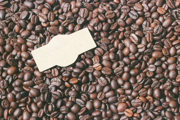 Roasted Coffee Beans Arabica Background Top View Copy Space — Foto de Stock