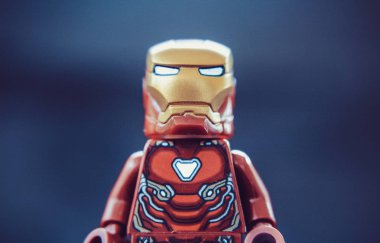 Buriram, Tayland - 24 Nisan 2019 - lego süper kahramanlar minifigure ironman 