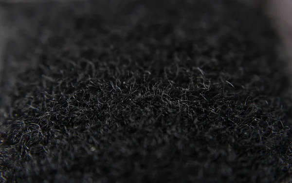 Fekete Szövet Textúra Sötét Textilmintás Háttér Szintetikus Anyag Részlete — Stock Fotó