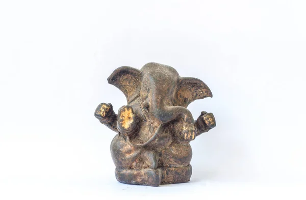 Staty Hinduisk Elefant Ganesha Isolerad Vit — Stockfoto