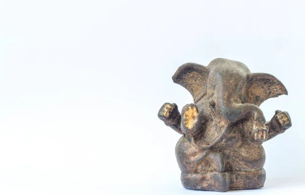 Staty Hinduisk Elefant Ganesha Isolerad Vit — Stockfoto
