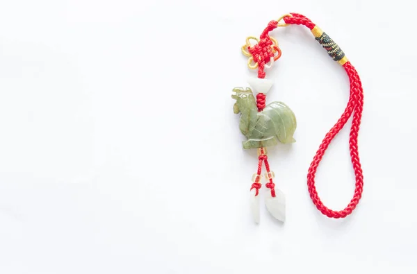 Colgante Jade Pollo Zodiaco Suerte Mascota —  Fotos de Stock