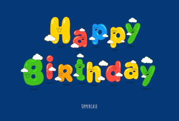 Szczęśliwy Urodziny Wektor Projektowania Typografii Dla Karty Pozdrowieniami Plakat Stworzony — Wektor stockowy