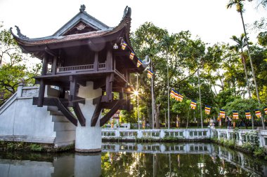 Hanoi, Vietnam - Ağustos 2017: Hanoi şehri tapınağı